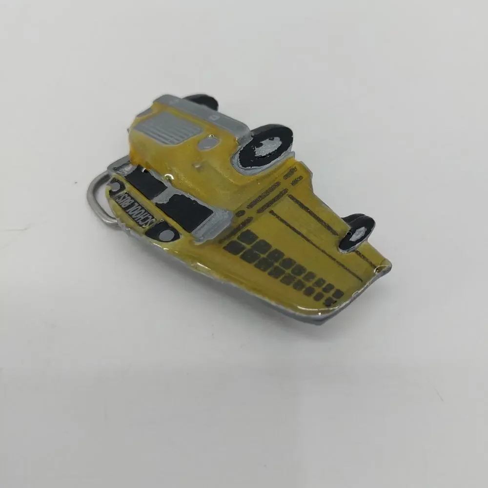 Great American Buckle Yellow Enamel School Bus Belt Buckle